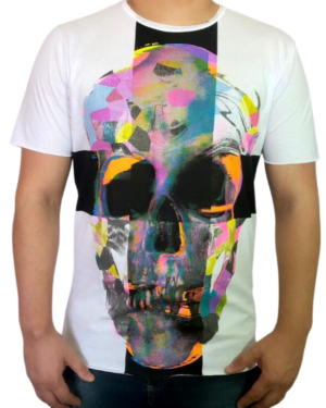 Camiseta Masculina Color Skull
